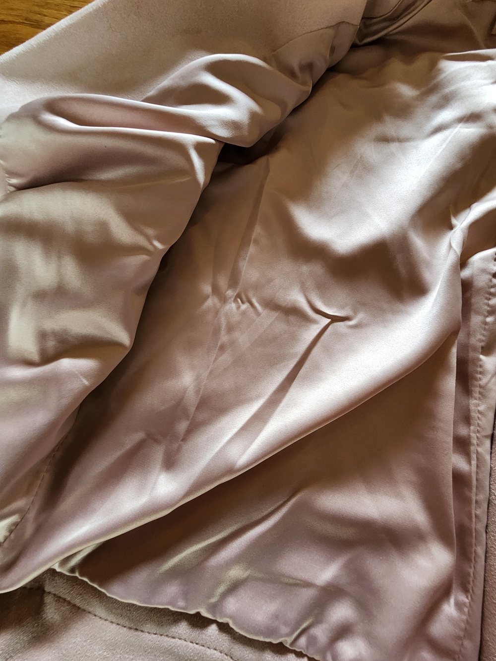 NWOT Philosophy Soft Blush Pink Faux Suede Moto Jacket - Picture 5 of 7